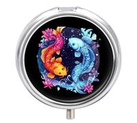 Pisces Zodiac Constellation Travel Pill Organizer Portable Pill Case Small Pill Box for Purse Pocket