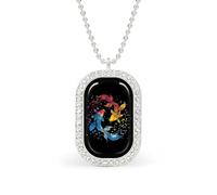 Pisces Zodiac Constellation Womens Necklace Adjustable Jewelry Chain Pendant for Travel Party Silver-style