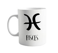 Pisces Zodiac Design 11oz Ceramic Mug -Quality Astrology-Themed Coffee Cup Featuring Intricate Pisces Star Sign Artwork - Durable and Microwave-Safe, Ideal for Astrology Enthusiasts