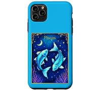 Pisces Zodiac Fish Swimming in Cosmic Waters Case for iPhone 11 Pro Max