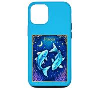 Pisces Zodiac Fish Swimming in Cosmic Waters Case for iPhone 12/12 Pro