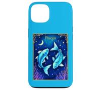 Pisces Zodiac Fish Swimming in Cosmic Waters Case for iPhone 13