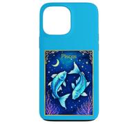 Pisces Zodiac Fish Swimming in Cosmic Waters Case for iPhone 13 Pro Max