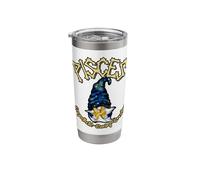 Pisces Zodiac Gnome Astrology Celestial Design Stainless Steel Insulated Tumbler