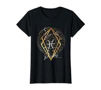 Pisces Zodiac Horoscope Astrology Zodiac Sign Value Graphic T-Shirt, Women, Black, XL