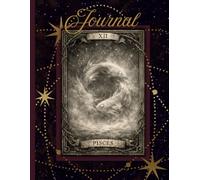 Pisces Zodiac Journal 8.5 x 11 - Gothic Astrology Notebook, Tarot Fish Cover, 120 Page Lined Journal for Writing, Notes & Reflection