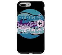 Pisces Zodiac Retro Astrology Graphic Cool Tone Wave Sign Case for iPhone 7 Plus/8 Plus