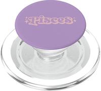 Pisces Zodiac Retro Typography Design PopSockets PopGrip for MagSafe