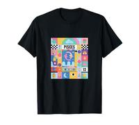 Pisces Zodiac Sign Bauhaus Style - Modern Astrology Art T-Shirt