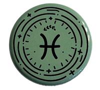 Pisces Zodiac Sign Button 1.25 Inch Pinback Astrology Birthday Star Constellation Horoscope