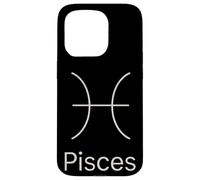 Pisces Zodiac Symbol Minimal Astrology Sign Case for iPhone 15 Pro