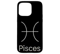 Pisces Zodiac Symbol Minimal Astrology Sign Case for iPhone 15 Pro Max