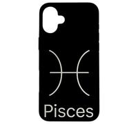 Pisces Zodiac Symbol Minimal Astrology Sign Case for iPhone 16 Plus