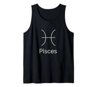 Pisces Zodiac Symbol Minimal Astrology Sign Tank Top