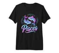 Pisces Zodiac Two Fish Astrology Mystic Stars Premium T-Shirt