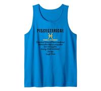 Piscesterical - When a pisces's Emotional Rollercoaster Tank Top, Men, Sapphire Blue, X-Large