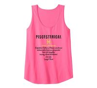 Piscesterical - When a pisces's Emotional Rollercoaster Tank Top, Women, Neon Pink, Small