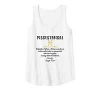 Piscesterical - When a pisces's Emotional Rollercoaster Tank Top, Women, White, X-Large