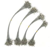 PISCORUSH 50pcs Fishing Wire Leaders Nylon-Coated Fishing Line Trace Lure Leaders with Swivels and Snaps Stainless Steel Fishing Tackle Leaders Tackle