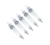 Piscorush LED Underwater Fishing Light 5pcs Deep Drop LED Light Attractants Waterproof Flashing Attractive Light Bait Lure Lamp Fish Tools 5 Colors 4.7“ 6.7“ (White Flash, 6.7“ 5PCS)