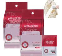 Pisheng Clothes Stain Removal Wipes, 20Pcs/Bag, Unscented, Standard Formula, Removes Grease, Coffee, Organic & Inorganic Stains, Suitable for Most Fabrics, Easy to Use & Carry, 2Bag/40pcs