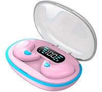 Pisheng New Invisible Sleep Wireless Earphone IPX5 Waterproof, Bluetooth 5.3 Headphones Touch Control with Wireless Charging Case, Double Noise Cancelling, Sense-Free Micro Sleep Earbuds (Purple)