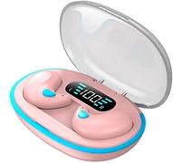 Pisheng New Invisible Sleep Wireless Earphone IPX5 Waterproof, Bluetooth 5.3 Headphones Touch Control with Wireless Charging Case, Double Noise Cancelling, Sense-Free Micro Sleep Earbuds (Pink)