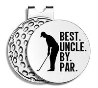 Pishovi Best Uncle by Par Funny Golf Ball Markers, Magnetic Golf Ball Markers with Hat Clip, Men Golf Accessories, Birthday Retirement Golf Gifts for Dad Husband Grandpa Golf Lover Golfer Bestie