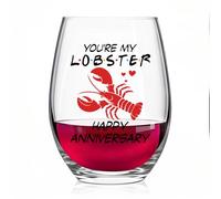 Pishovi You're My Lobster Wine Glass, Romantic Wedding Engagement Anniversary Valentine's Day Gifts for Boyfriend Girlfriend Wife Husband Newlywed, Birthday Christmas Gifts for Friend BFF Sister Women