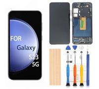 Pishzeo Original 6.1 inch Super Amoled LCD Digitizer for Samsung Galaxy S23 5G Screen Replacement SM-S911U S911U1 S911B/DS Touch Display, Full HD Digitizer Assembl (US Version with Black Frame)