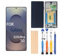 Pishzeo Original 6.9 inch Super Amoled LCD Digitizer for Samsung Galaxy S25Ultra 5G Screen Replacement SM-S938U S938U1 S938B/DS Touch Display, Full HD Digitizer Assembl (US Version with Black Frame)