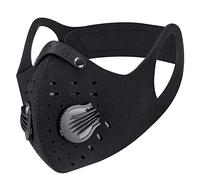 PISIQI Half Face Sports Face Protections Anti Dust Face Mouth Outdoor Riding Protections with Valve Reusable Breathing Lightweight Face Shield Outdoor Facial for Men and Women (Black A)