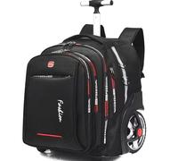 PISKGODSF 22 Inch Rolling Backpack, Travel Backpack with Wheels, 55 L Large Capacity Wheeled Backpack, Roller Backpack with 15.6 Inch Laptop Waterproof Compartment, Large Wheels Backpack, ['Black'],