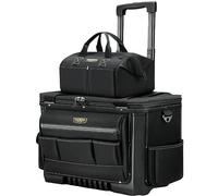 PISKGODSF Integrated Roller Tool Bag - Large Portable, Waterproof Rolling Tool Bag with Wheels and Zipper Pocket