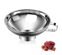 Pisol Canning Funnel for Kitchen Use, Wide Mouth Stainless Steel Funnel for Wide and Regular Mouth Mason Jar, Food Grade Metal Funnel for Filling Bottle, Large Funnel for All Liquid and Solid