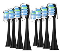 Pisoniclreara Replacement Toothbrush Heads 8 Pack for AquaSonic Black Series Compatible with Vibe Series Electric Tooth Brush Duo Series pro Heads