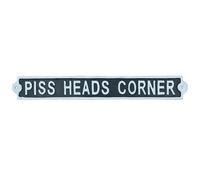 Piss Heads Corner Cast Iron Sign Plaque Wall Door House Garden Bar Pub Yard