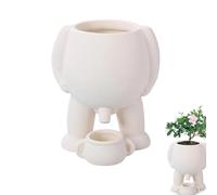 Piss Pot Planter, Peeing Funny Vase, Piss Pot for Plants, Funny Succulent Pot Ornament Desktop, Whimsical Planters for Indoor Plants (White)