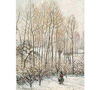 Pissarro Morning Sunlight On The Snow Eragny Sur Epte Art Print Canvas Premium Wall Decor Poster Mural