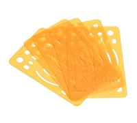 Pissente 10Pcs Erasing Shield, Multipurpose Engineering Drawing Template Ruler with Various Shape Slots for Design Drafting and Line Correction (Orange)