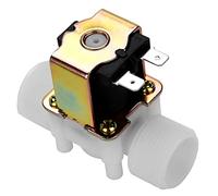 Pissente 12V DC N/C Water Inlet Valve Solenoid Valve Normally Closed DN20 G3/4 Plastic Brass Electric Water for Automatic Cleaning Garden Spray Irrigation Solar Heater