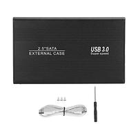 Pissente 2.5in HDD Enclosure, USB 3.0 External Hard Drive Case for 2.5in HDD Up to 1000GB Plug and Play Hot-Swappable with 3 Screws 1 for Mac OS