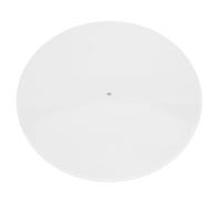Pissente Acrylic Turntable Mat, Acrylic Record Mat Acrylic Platter Slipmat 3mm Thick Transparent Design Enhances Sound Quality with Tighter Bass Reduced Noise for 12in Record Players (White)