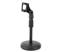 Pissente Adjustable Short Mic Stand, Desktop Microphone Stand with Detachable Disc Base 25-35cm Height for Wireless Wired Microphones