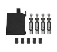 Pissente Adjustable Tyre Deflator, Tool Metal Tire Air Down Kit 10 to 30 PSI Auto Stop 4 Piece Set with Scale Display Pouch for Off Road 4x4 SUVs UTVs RVs