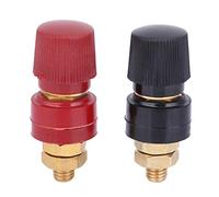Pissente Brass Terminal Binding Post, 2pcs 555 Type M8 Thread 0V 380V 200A with Industrial Plastic Outer for Easy Installation