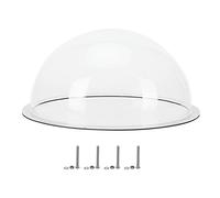 Pissente Dog Dome Window, Transparent Acrylic Pet Peeping Window with Black Decorative Ring, for Dog House Chicken House Backyard Fence