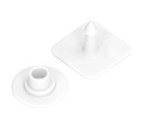 Pissente Ear Tag Polyurethane Cattle Ear Tags 100 Pieces 32 X 32mm Identification Earring Tags Writable Square Markers for Piglets Livestock Farm Record Keeping (White)