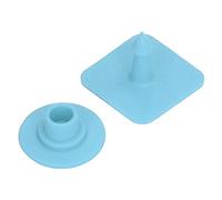 Pissente Ear Tag Polyurethane Cattle Ear Tags 100 Pieces 32 X 32mm Identification Earring Tags Writable Square Markers for Piglets Livestock Farm Record Keeping (Blue)