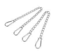 Pissente Hanging Chair Chain, 2 Pcs 660lbs Load Capacity Stainless Steel Hammock Chain with 4 Spring Snap Hook, for Swing Punching Bag Hammock Chair Porch Swing Aerial Yoga